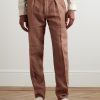 Venezia 1951 Slim-Fit Tapered Pleated Linen Suit Trousers - FR Venezia 1951 Slim-Fit Tapered Pleated Linen Suit Trousers - FR
