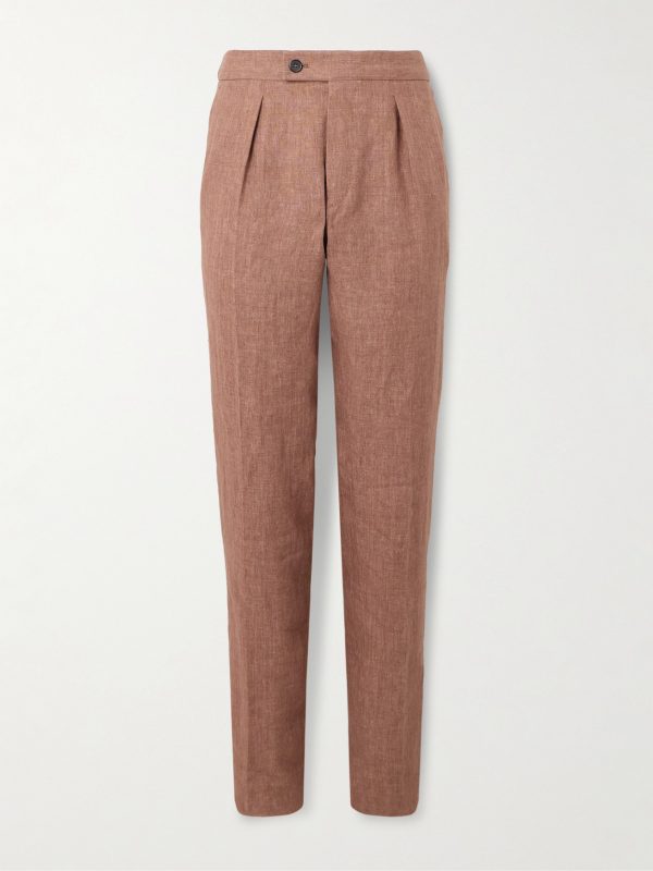Venezia 1951 Slim-Fit Tapered Pleated Linen Suit Trousers Venezia 1951 Slim-Fit Tapered Pleated Linen Suit Trousers