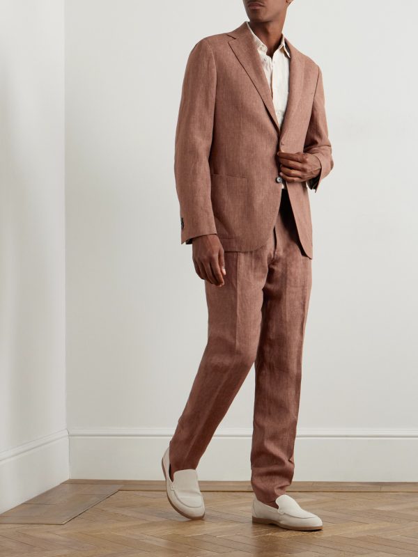 Venezia 1951 Slim-Fit Tapered Pleated Linen Suit Trousers - OU Venezia 1951 Slim-Fit Tapered Pleated Linen Suit Trousers - OU