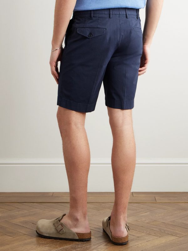 Venezia 1951 Slim-Fit Straight-Leg Cotton-Blend Bermuda Shorts - BK Venezia 1951 Slim-Fit Straight-Leg Cotton-Blend Bermuda Shorts - BK