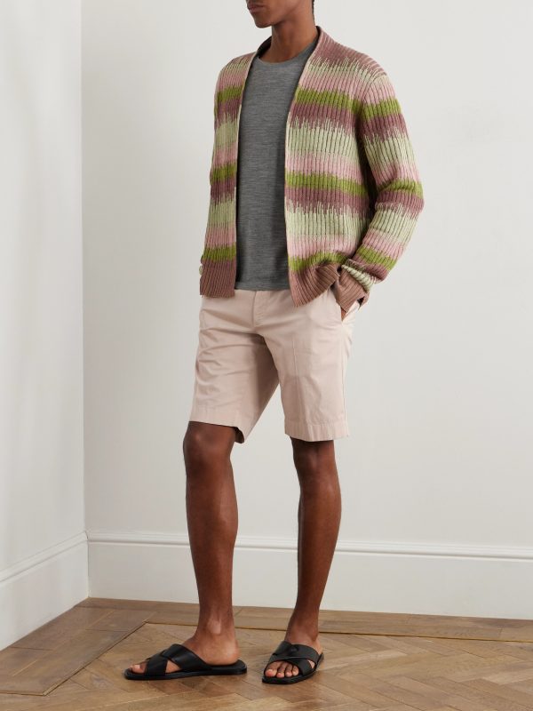 Venezia 1951 Slim-Fit Straight-Leg Cotton-Blend Bermuda Shorts - OU Venezia 1951 Slim-Fit Straight-Leg Cotton-Blend Bermuda Shorts - OU