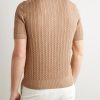 Slim-Fit Cable-Knit Linen and Cotton-Blend Polo Shirt - BK Slim-Fit Cable-Knit Linen and Cotton-Blend Polo Shirt - BK
