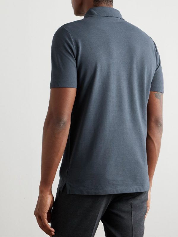 Slim-Fit Ice Cotton Polo Shirt - BK Slim-Fit Ice Cotton Polo Shirt - BK
