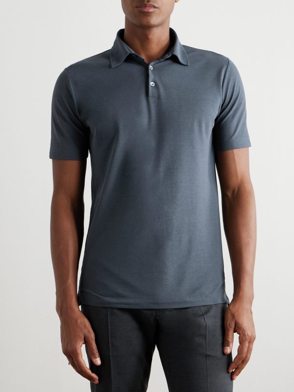 Slim-Fit Ice Cotton Polo Shirt - FR Slim-Fit Ice Cotton Polo Shirt - FR