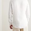 Glanshirt Grandad-Collar Linen Shirt - BK Glanshirt Grandad-Collar Linen Shirt - BK