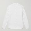 Glanshirt Grandad-Collar Linen Shirt Glanshirt Grandad-Collar Linen Shirt