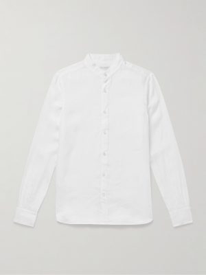 Glanshirt Grandad-Collar Linen Shirt Glanshirt Grandad-Collar Linen Shirt
