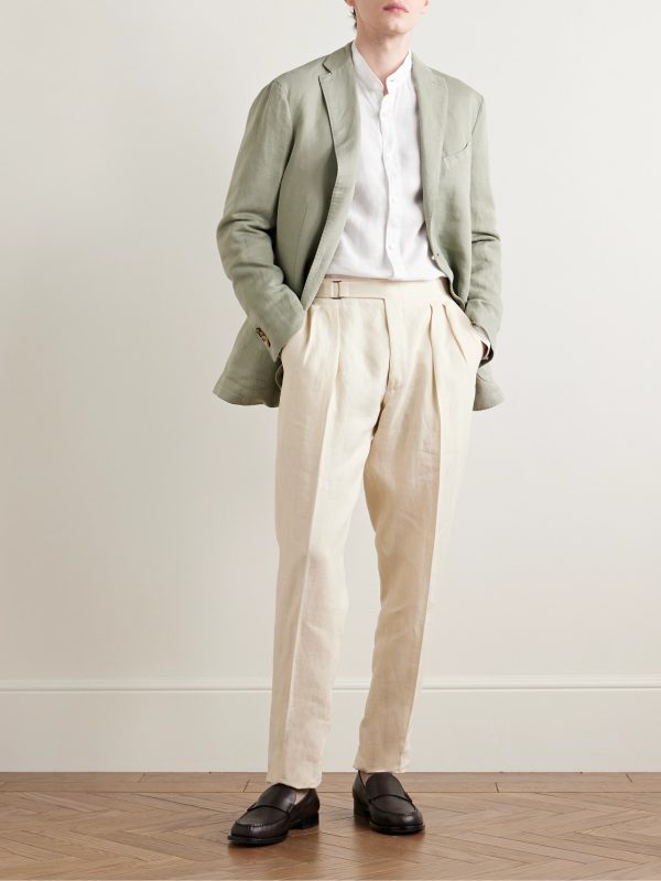 Glanshirt Grandad-Collar Linen Shirt - OU Glanshirt Grandad-Collar Linen Shirt - OU