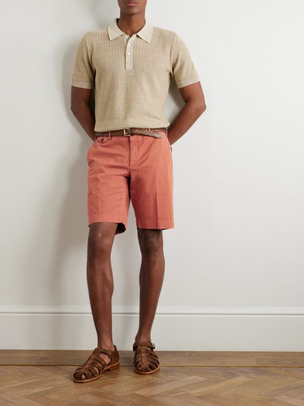 Venezia 1951 Slim-Fit Straight-Leg Cotton-Blend Bermuda Shorts - OU Venezia 1951 Slim-Fit Straight-Leg Cotton-Blend Bermuda Shorts - OU