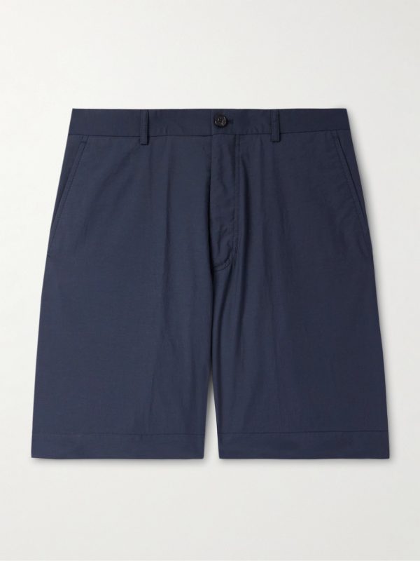 Teknosartorial Wide-Leg Cotton-Blend Shorts Teknosartorial Wide-Leg Cotton-Blend Shorts