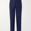 Zanone Slim-Fit Straight-Leg Pleated Cotton Trousers