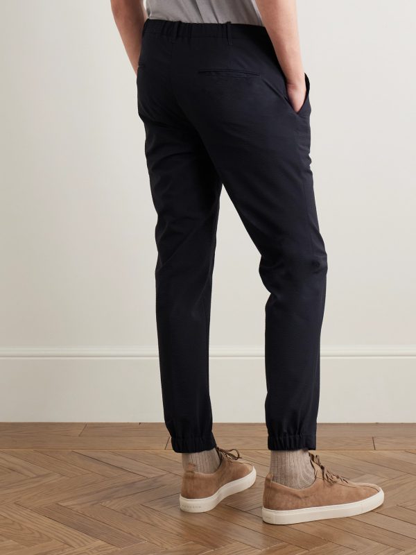 Teknosartorial Slim-Fit Stretch-Seersucker Trousers - BK Teknosartorial Slim-Fit Stretch-Seersucker Trousers - BK