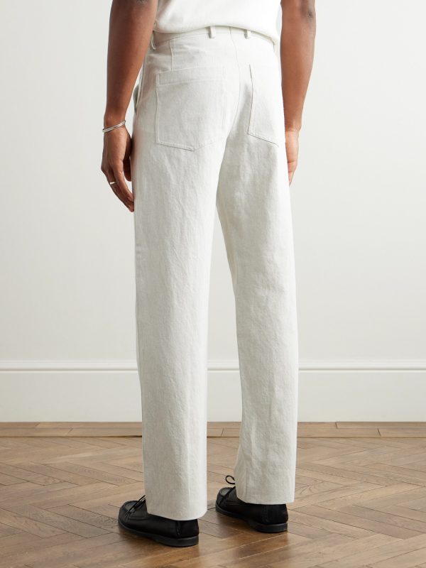 Venezia 1951 Straight-Leg Cotton and Linen-Blend Twill Trousers - BK Venezia 1951 Straight-Leg Cotton and Linen-Blend Twill Trousers - BK