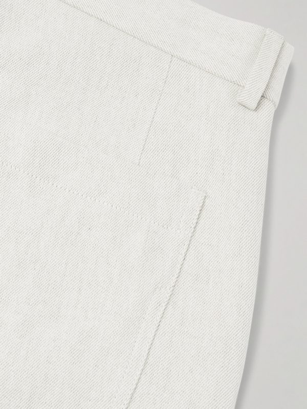 Venezia 1951 Straight-Leg Cotton and Linen-Blend Twill Trousers - CU Venezia 1951 Straight-Leg Cotton and Linen-Blend Twill Trousers - CU