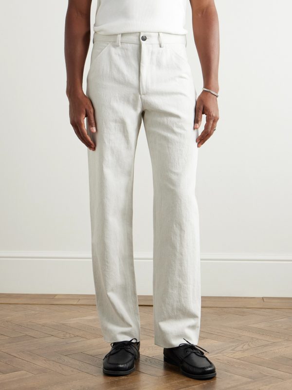 Venezia 1951 Straight-Leg Cotton and Linen-Blend Twill Trousers - FR Venezia 1951 Straight-Leg Cotton and Linen-Blend Twill Trousers - FR