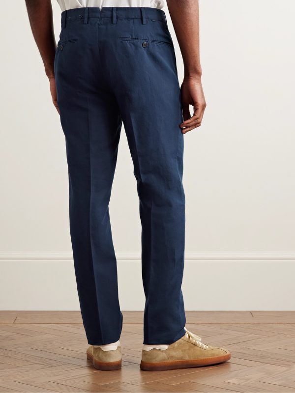 Venezia 1951 Slim-Fit Garment-Dyed Chinolino Trousers - BK Venezia 1951 Slim-Fit Garment-Dyed Chinolino Trousers - BK