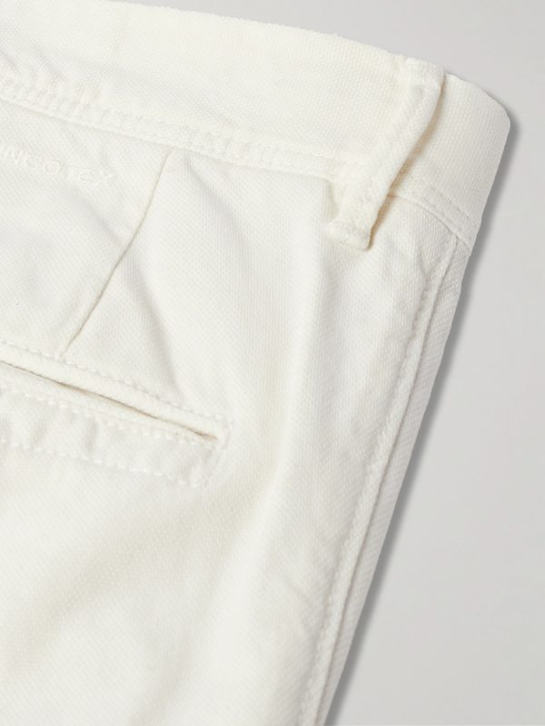 Slim-Fit Panama Stretch-Cotton Canvas Trousers - CU