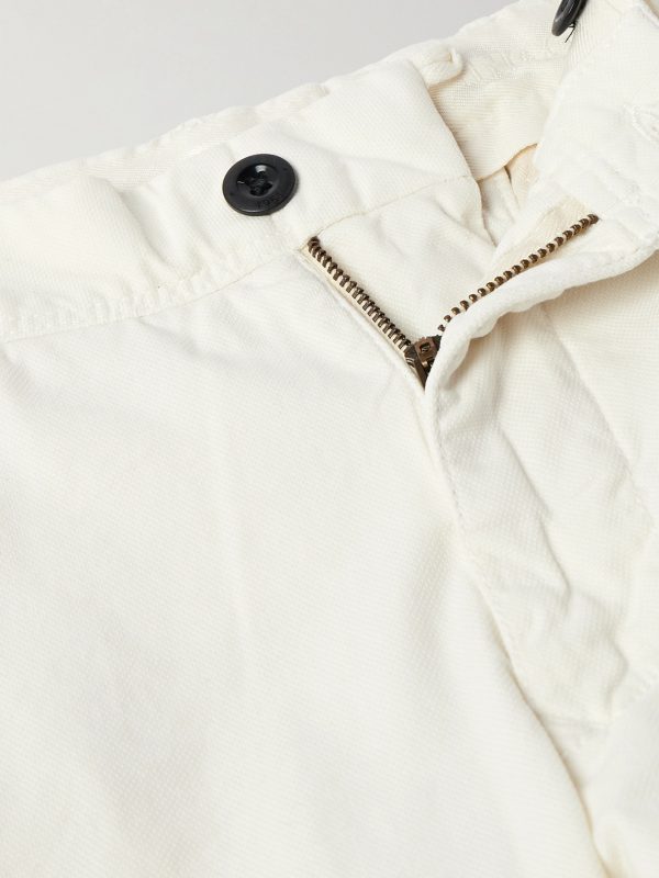 Slim-Fit Panama Stretch-Cotton Canvas Trousers - E1