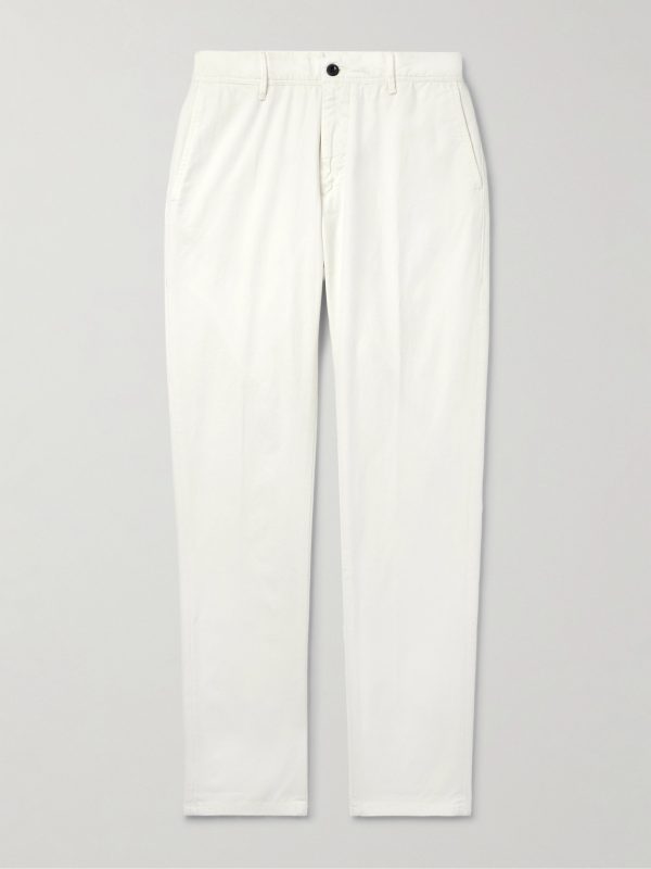Slim-Fit Panama Stretch-Cotton Canvas Trousers