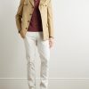 Slim-Fit Panama Stretch-Cotton Canvas Trousers - OU