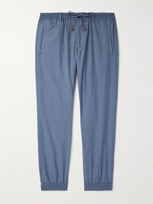 Teknosartorial Slim-Fit Tapered Cotton-Blend Poplin Drawstring Trousers Teknosartorial Slim-Fit Tapered Cotton-Blend Poplin Drawstring Trousers