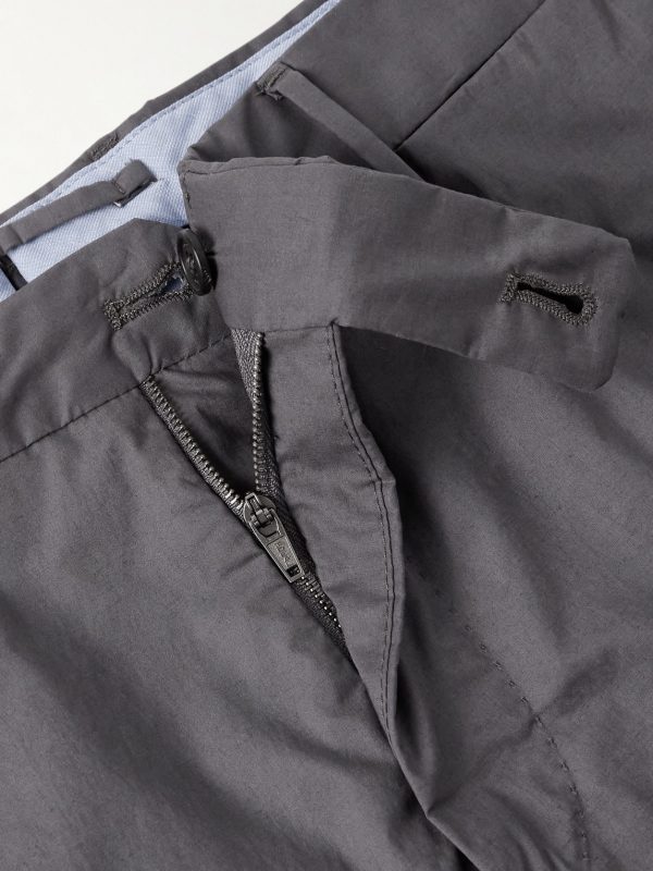 Venezia 1951 Slim-Fit Cotton-Blend Poplin Trousers - E1 Venezia 1951 Slim-Fit Cotton-Blend Poplin Trousers - E1