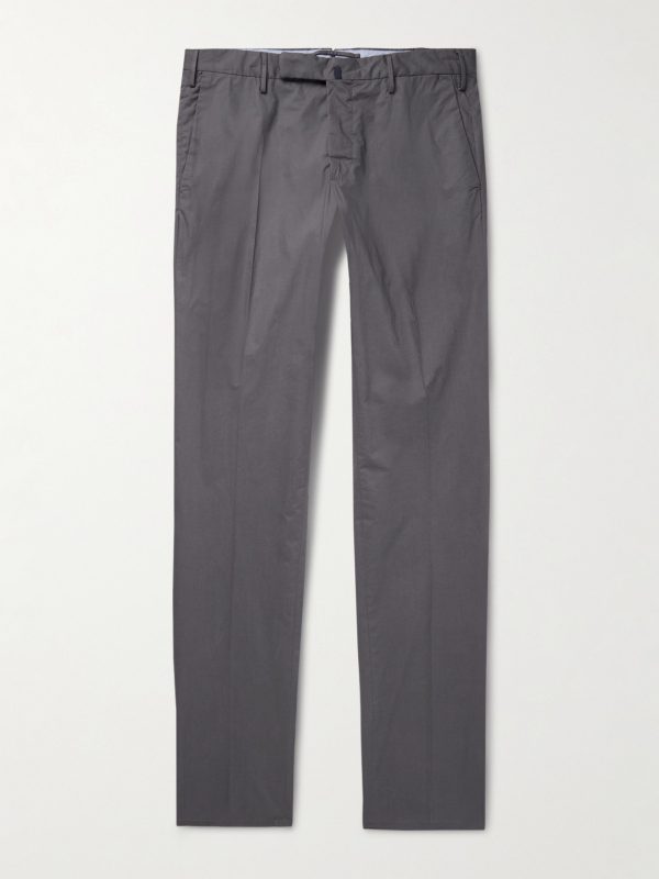 Venezia 1951 Slim-Fit Cotton-Blend Poplin Trousers Venezia 1951 Slim-Fit Cotton-Blend Poplin Trousers