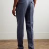 Venezia 1951 Tapered Pleated Linen, Wool and Silk-Blend Trousers - BK Venezia 1951 Tapered Pleated Linen, Wool and Silk-Blend Trousers - BK