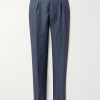 Venezia 1951 Tapered Pleated Linen, Wool and Silk-Blend Trousers Venezia 1951 Tapered Pleated Linen, Wool and Silk-Blend Trousers
