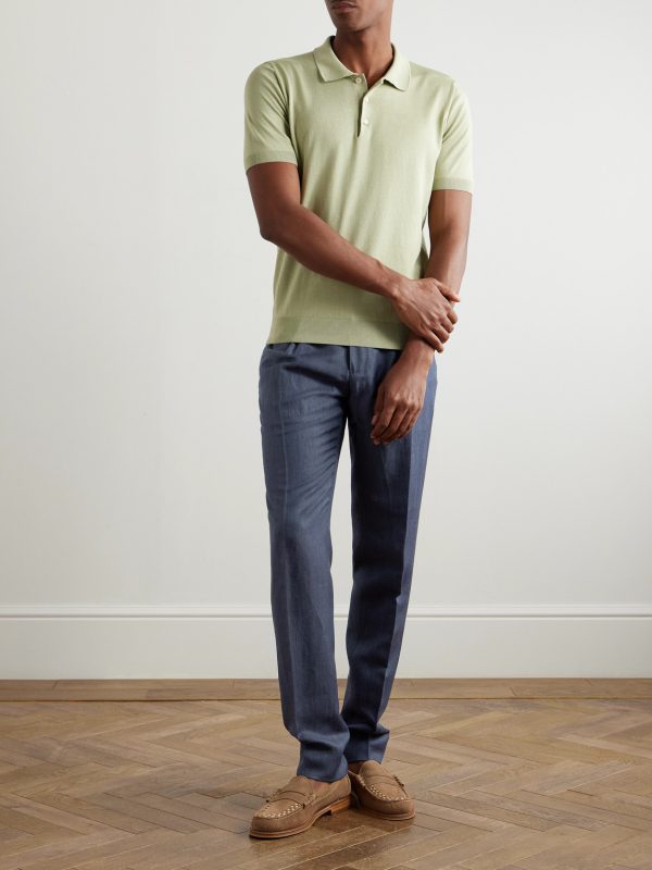 Venezia 1951 Tapered Pleated Linen, Wool and Silk-Blend Trousers - OU Venezia 1951 Tapered Pleated Linen, Wool and Silk-Blend Trousers - OU