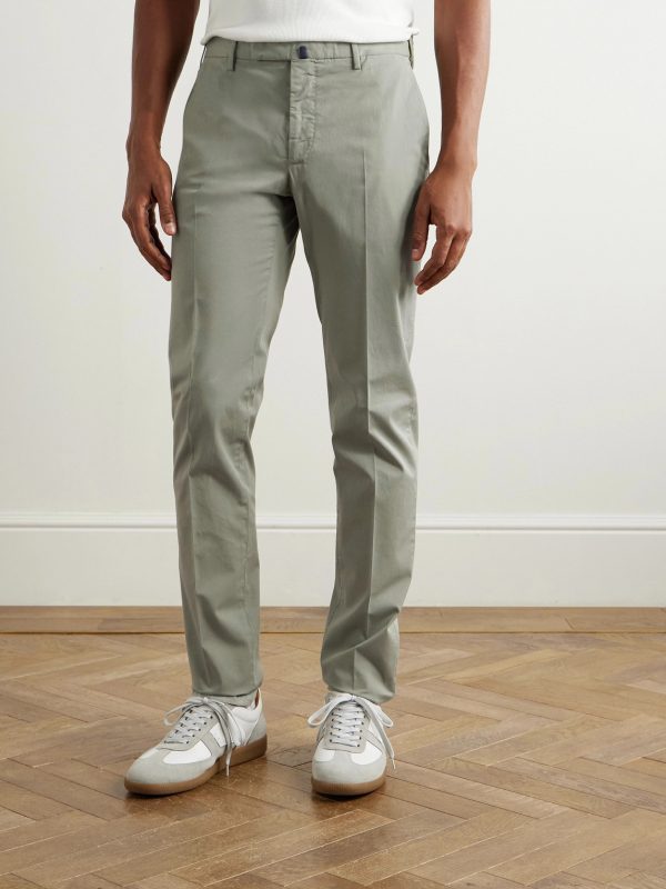 Venezia 1951 Slim-Fit Stretch-Cotton Twill Trousers - FR Venezia 1951 Slim-Fit Stretch-Cotton Twill Trousers - FR