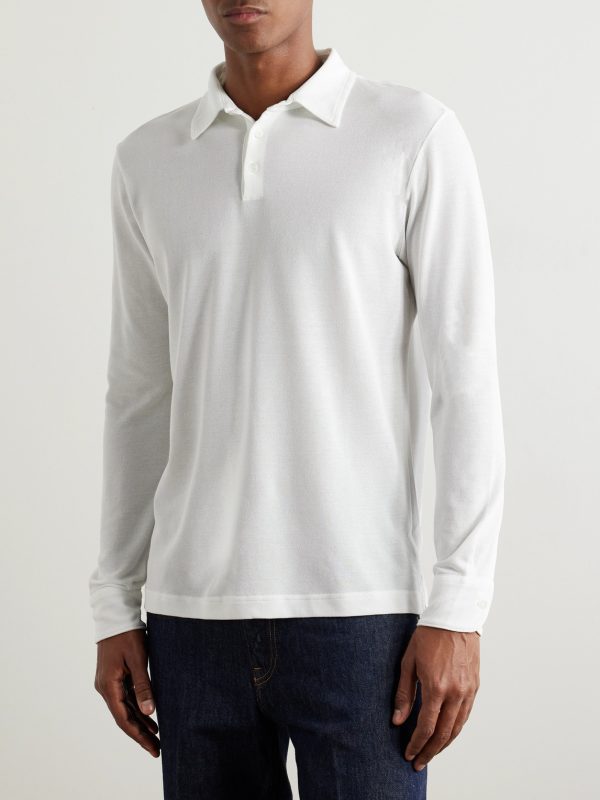 Zanone Slim-Fit Cotton-Piqué Polo Shirt - FR Zanone Slim-Fit Cotton-Piqué Polo Shirt - FR