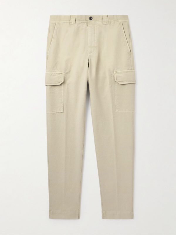 Tapered Cotton-Blend Cargo Trousers Tapered Cotton-Blend Cargo Trousers