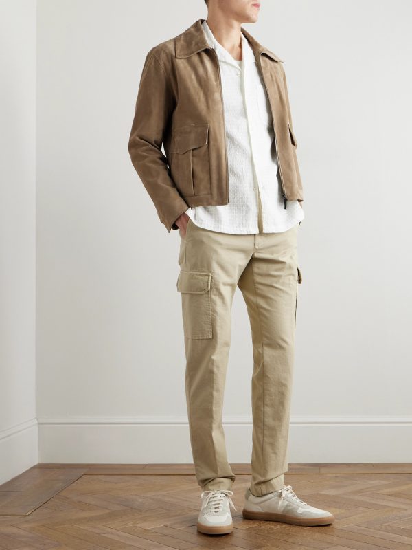 Tapered Cotton-Blend Cargo Trousers - OU Tapered Cotton-Blend Cargo Trousers - OU