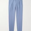Venezia 1951 Tapered Pleated Ice Crêpe Trousers