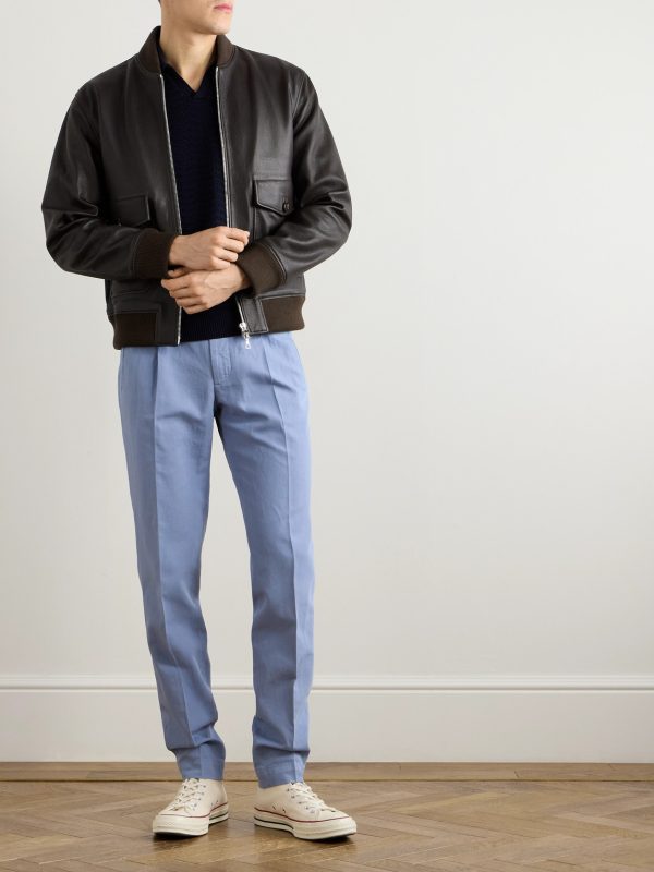 Venezia 1951 Tapered Pleated Ice Crêpe Trousers - OU