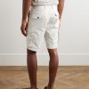 Straight-Leg Textured Cotton-Blend Cargo Shorts - BK