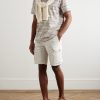 Straight-Leg Textured Cotton-Blend Cargo Shorts - OU