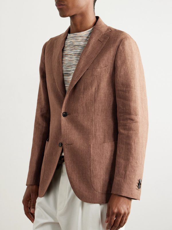 Venezia 1951 Slim-Fit Garment-Dyed Linen Suit Jacket - FR Venezia 1951 Slim-Fit Garment-Dyed Linen Suit Jacket - FR