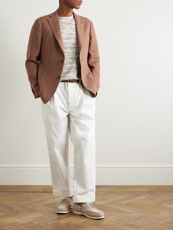 Venezia 1951 Slim-Fit Garment-Dyed Linen Suit Jacket - OU Venezia 1951 Slim-Fit Garment-Dyed Linen Suit Jacket - OU