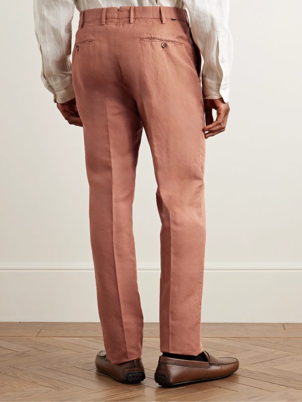 Venezia 1951 Slim-Fit Garment-Dyed Chinolino Trousers - BK Venezia 1951 Slim-Fit Garment-Dyed Chinolino Trousers - BK