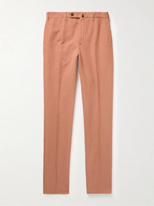 Venezia 1951 Slim-Fit Garment-Dyed Chinolino Trousers Venezia 1951 Slim-Fit Garment-Dyed Chinolino Trousers