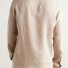 Glanshirt Grandad-Collar Linen Shirt - BK Glanshirt Grandad-Collar Linen Shirt - BK