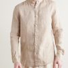 Glanshirt Grandad-Collar Linen Shirt - FR Glanshirt Grandad-Collar Linen Shirt - FR