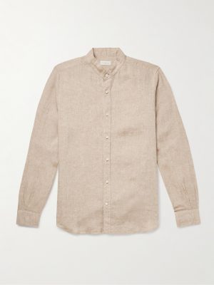Glanshirt Grandad-Collar Linen Shirt Glanshirt Grandad-Collar Linen Shirt