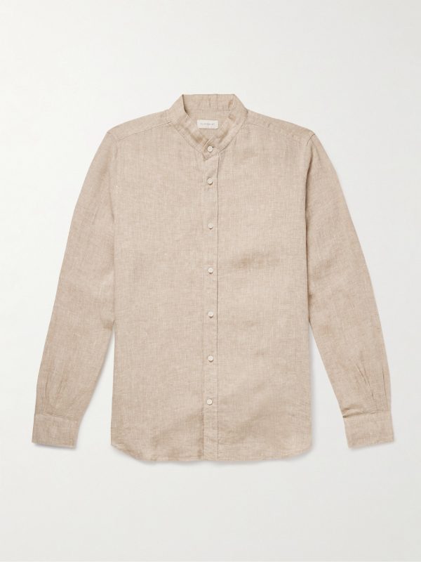 Glanshirt Grandad-Collar Linen Shirt Glanshirt Grandad-Collar Linen Shirt