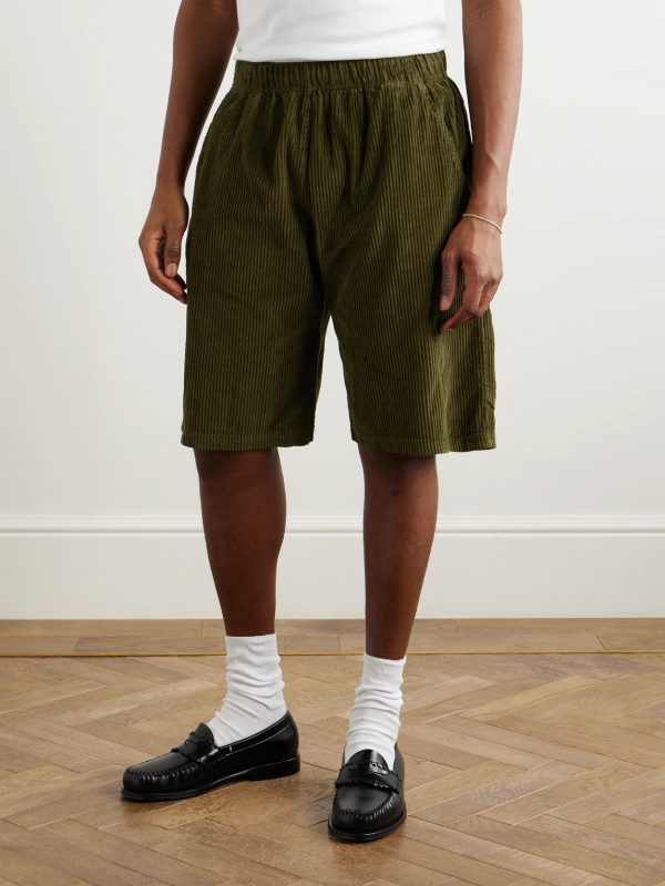 Wide-Leg Cotton-Corduroy Utility Shorts - FR Wide-Leg Cotton-Corduroy Utility Shorts - FR