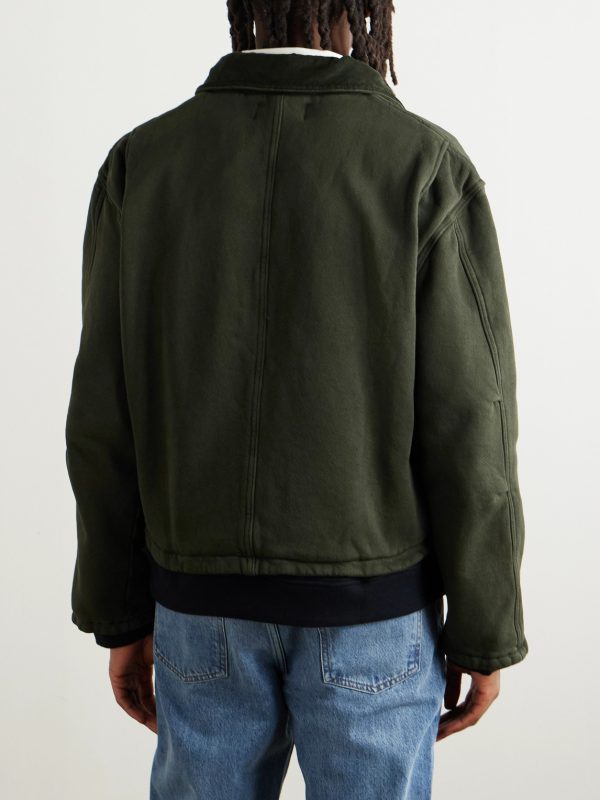 Utility Heavyweight Structured-Fleece Cotton-Jersey Jacket - BK Utility Heavyweight Structured-Fleece Cotton-Jersey Jacket - BK
