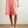 Wide-Leg Pleated Brushed Alpaca and Wool-Blend Shorts - FR Wide-Leg Pleated Brushed Alpaca and Wool-Blend Shorts - FR