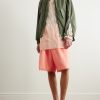 Wide-Leg Pleated Brushed Alpaca and Wool-Blend Shorts - OU Wide-Leg Pleated Brushed Alpaca and Wool-Blend Shorts - OU